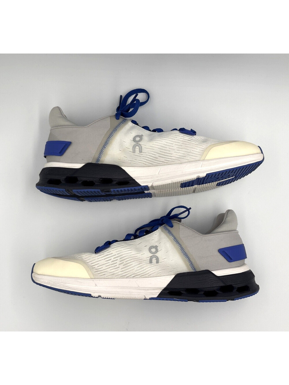 On Cloudnova Flux Undyed White Cobalt Sneakers Men's 11